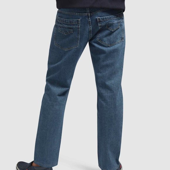 OLGYN Men’s Dark Blue Denim Pant Regular Fit - Picture 2 of 4